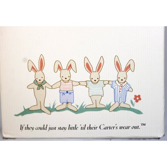 VTG Carters NEW Bunny Fun Baby Blanket Receiving Kite Skipping Rope Friend 32x40 - Picture 7 of 9